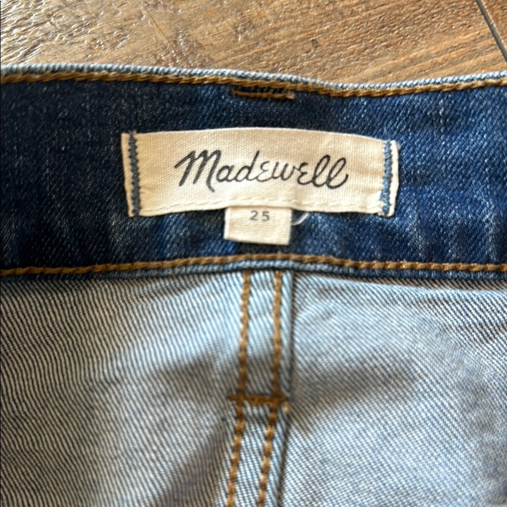 Denim Patchwork Mini Skirt Madewell 25 - image 4